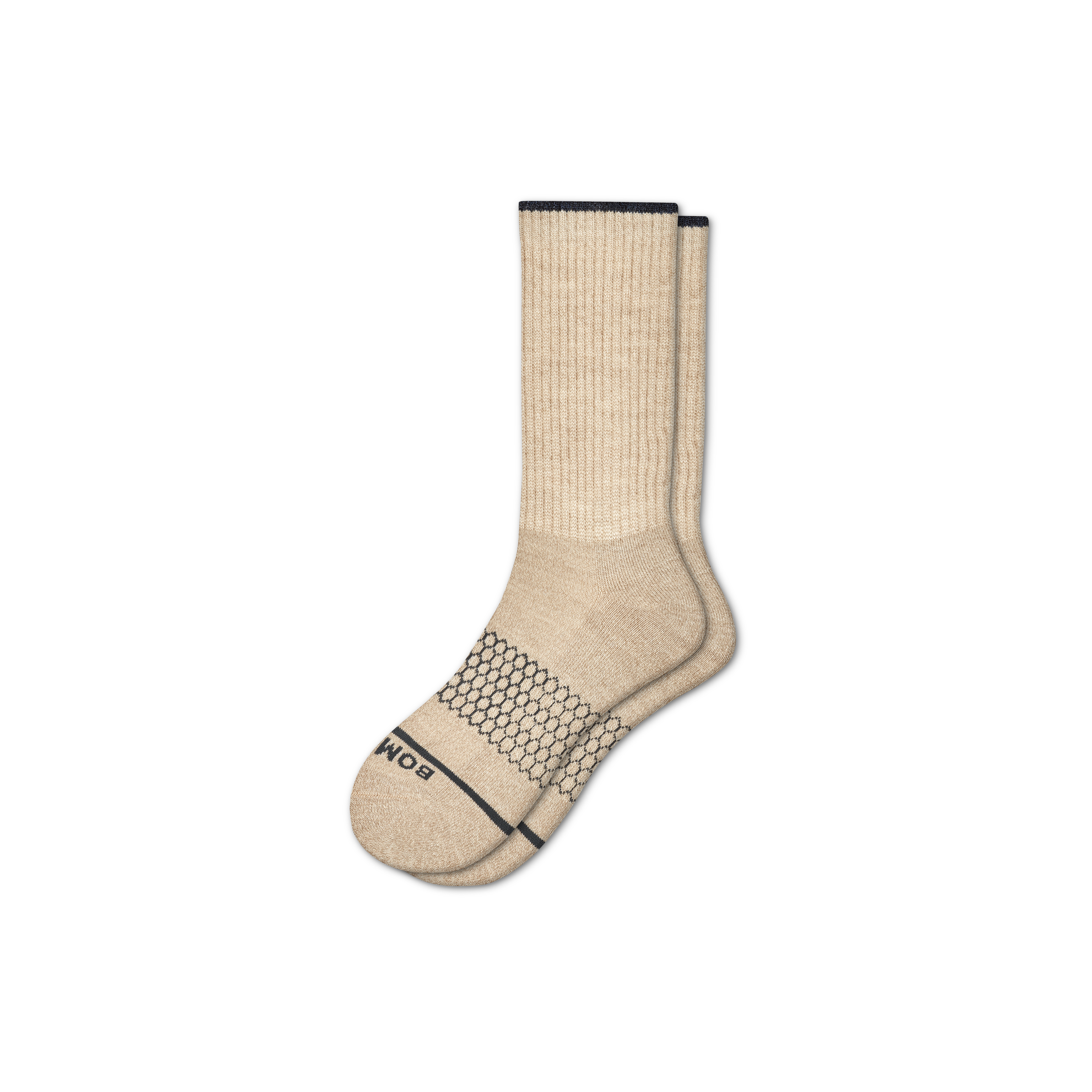 Bombas Merino Wool Blend Calf Socks In Oatmeal