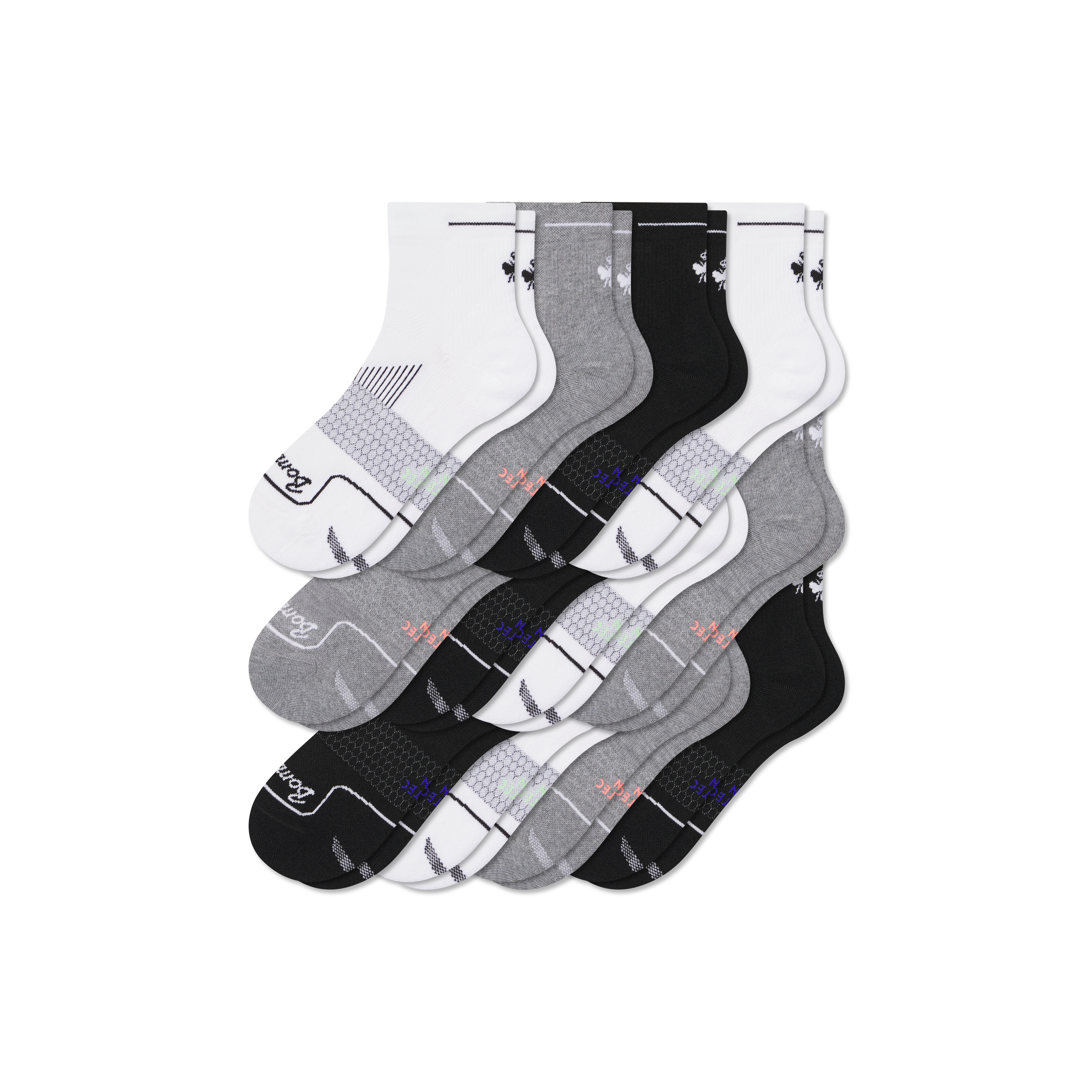 Men's Running Quarter Sock 12-Pack