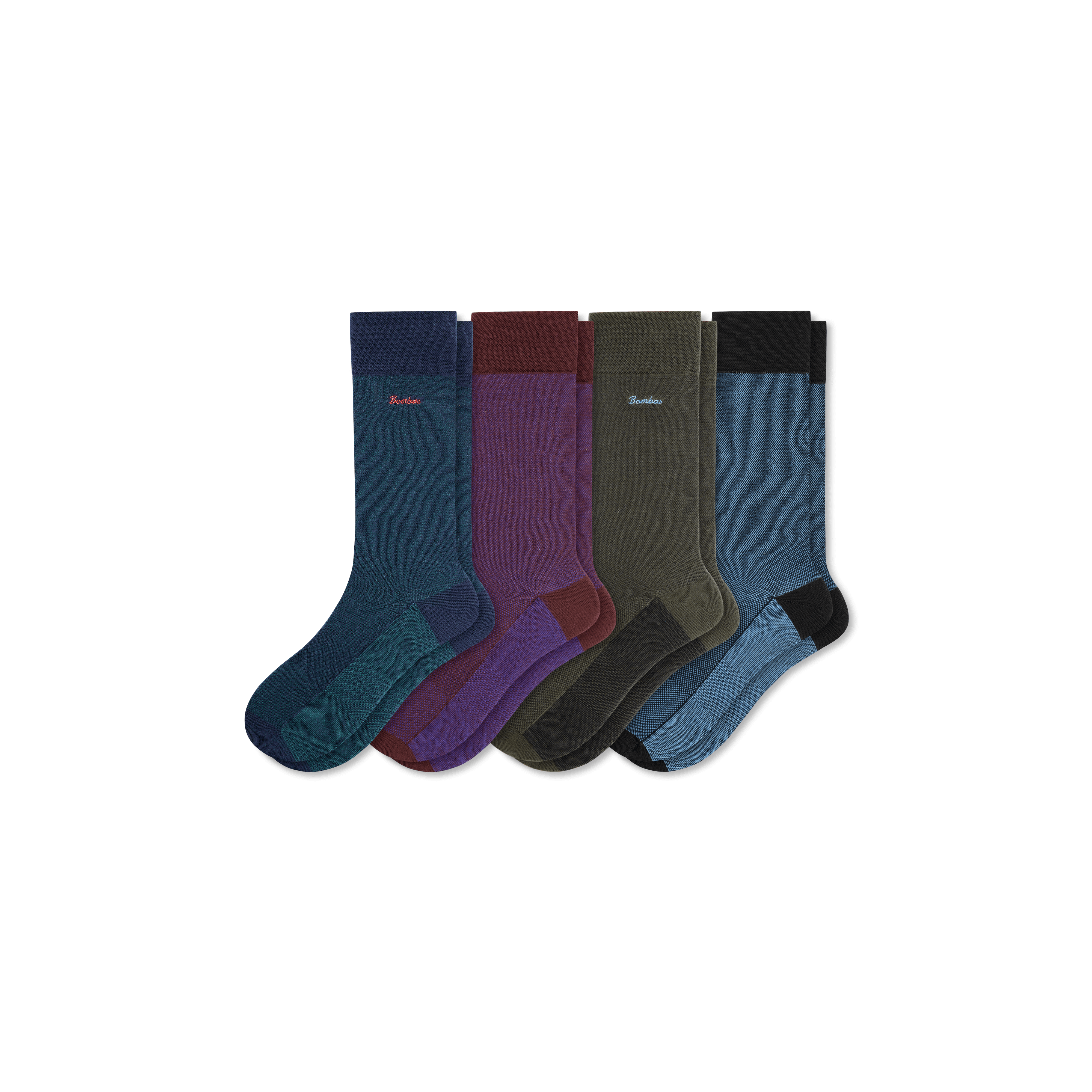 Bombas Herren No-Show Socken – 4er Pack, Grau, Nahtlose Zehen, Verrutschsichere Ferse