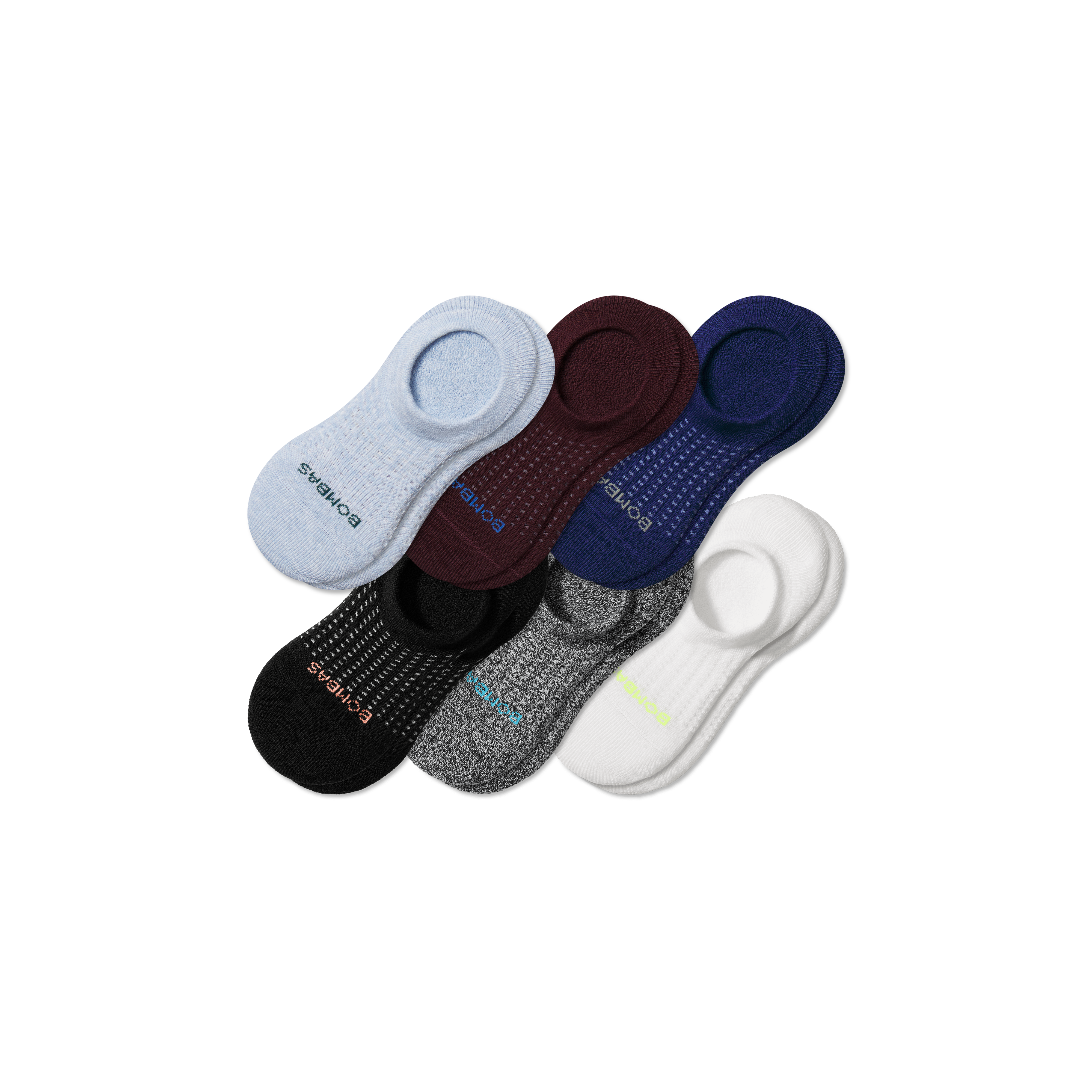 Bombas Performance Cushioned No Show Sock 6-pack