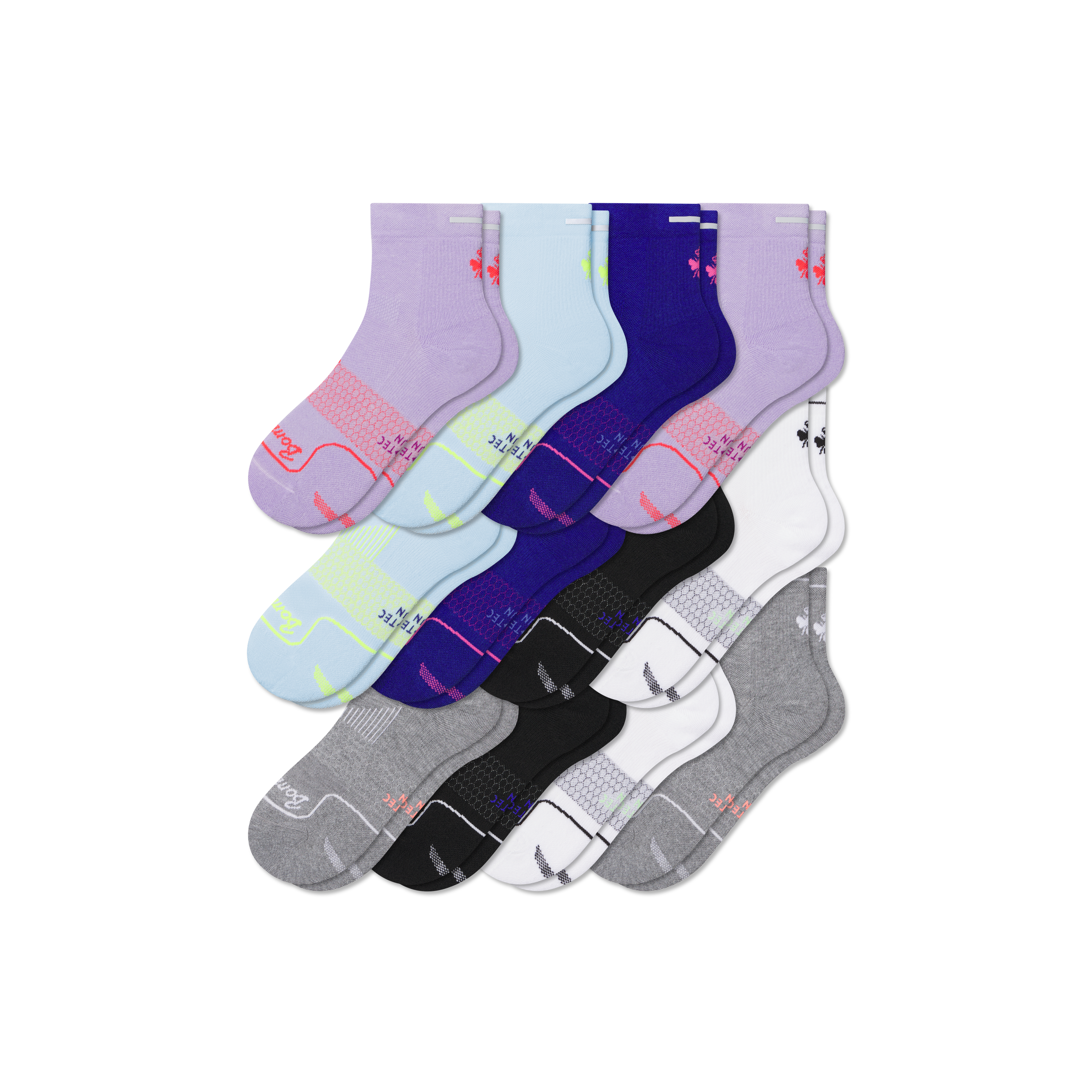 Bombas Running Quarter Sock 12-pack