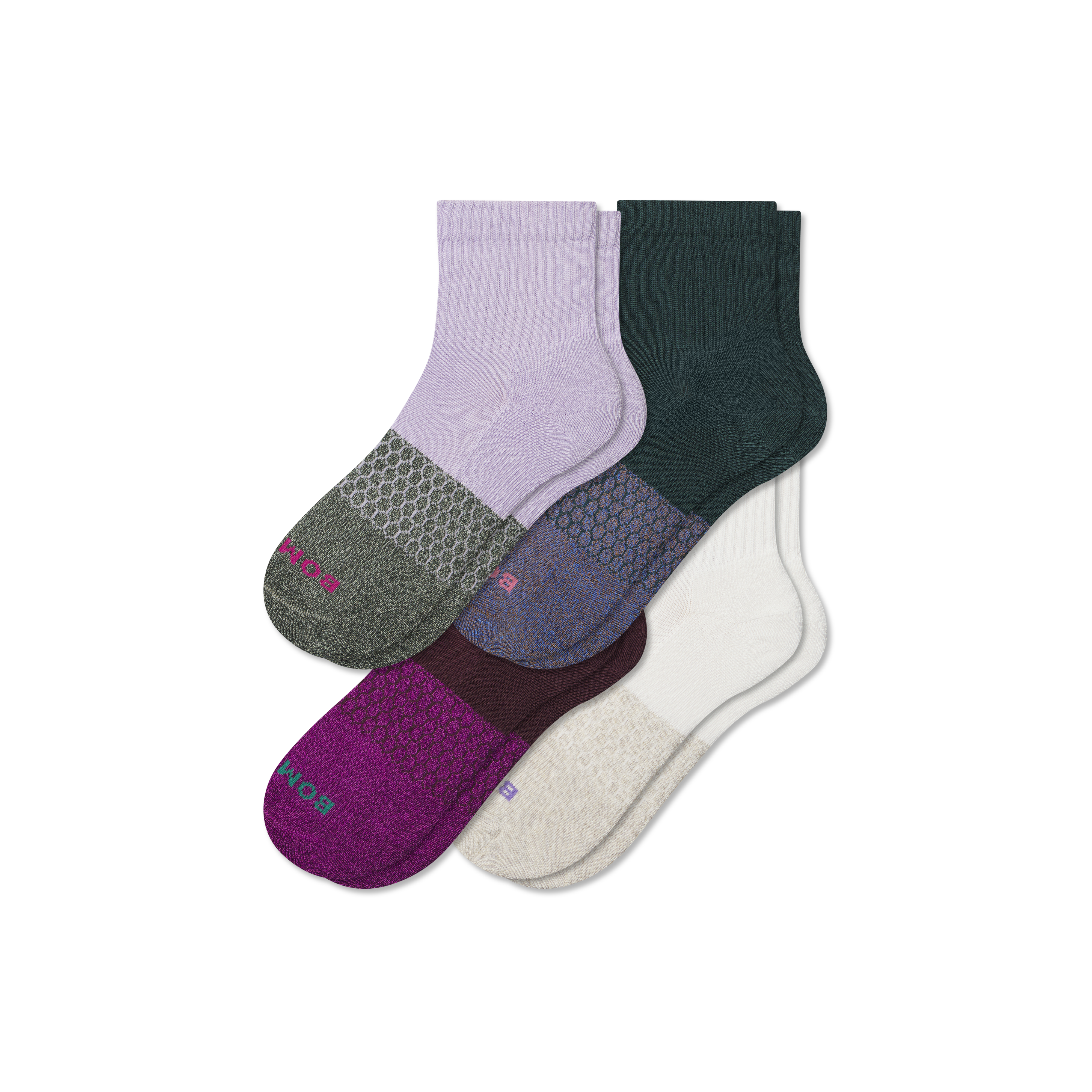 Bombas Quarter Sock 4-pack In Multi
