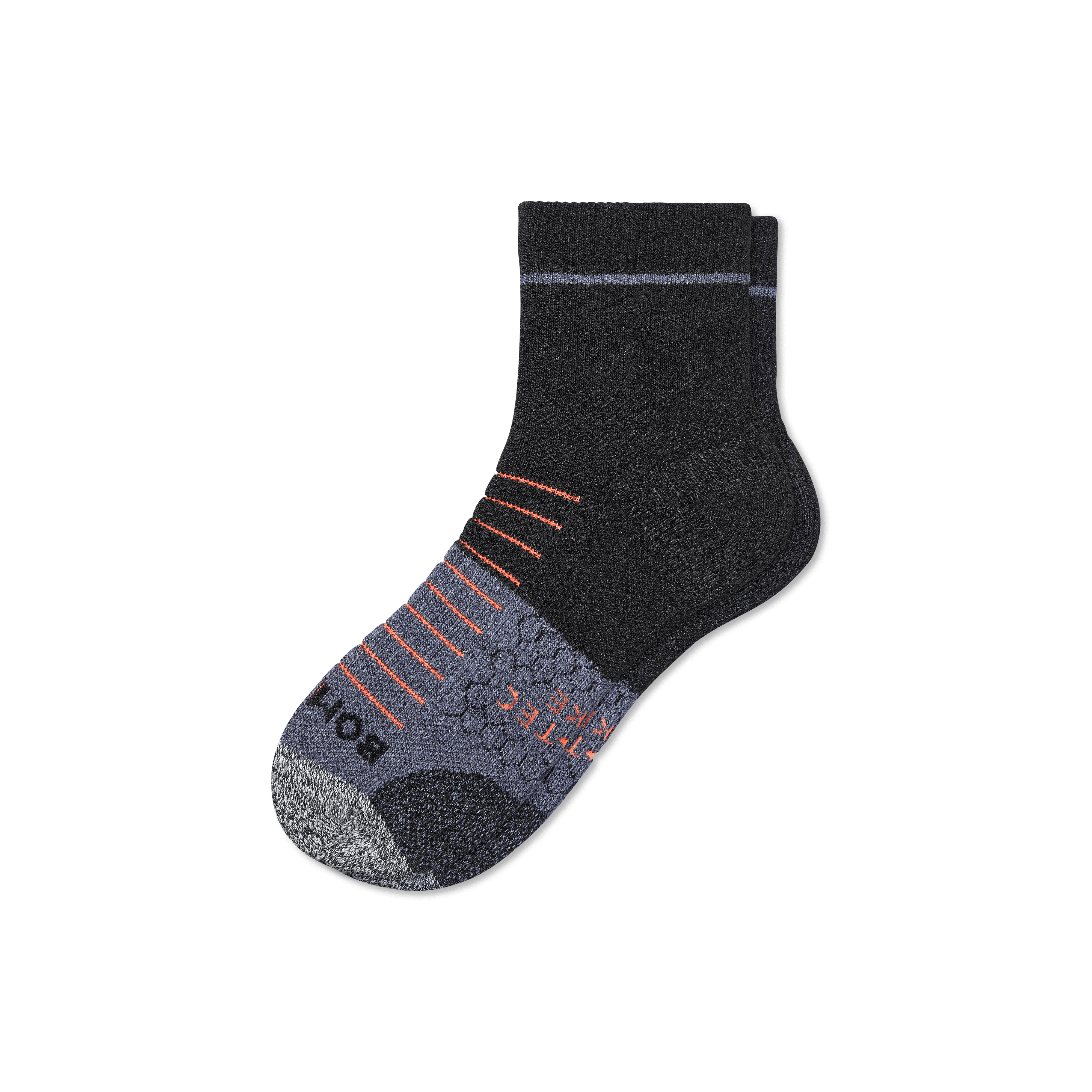 Bombas Hiking Performance Quarter Socks In Black