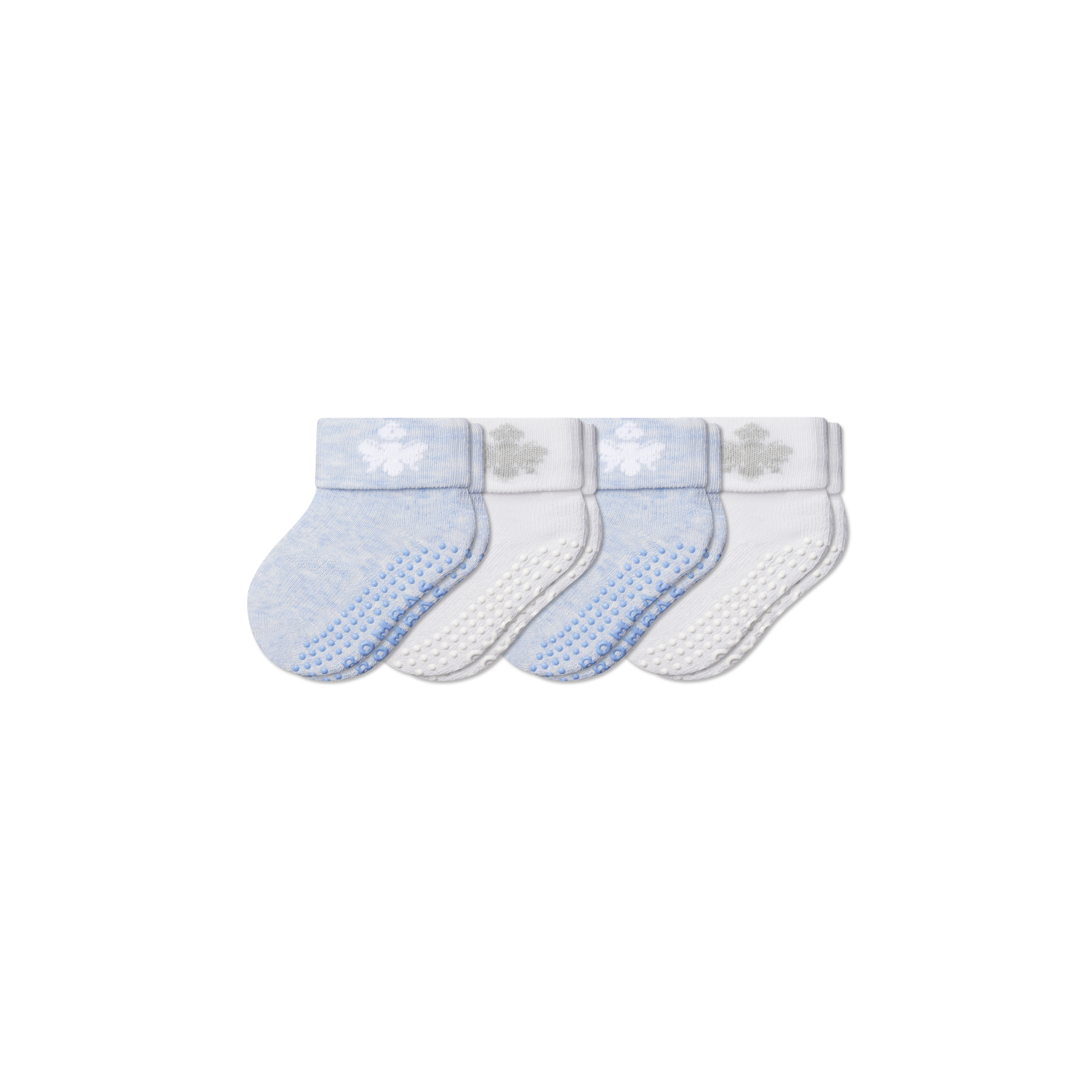 Bombas Baby Gripper Sock 4-pack (6-12 Months) In Blue
