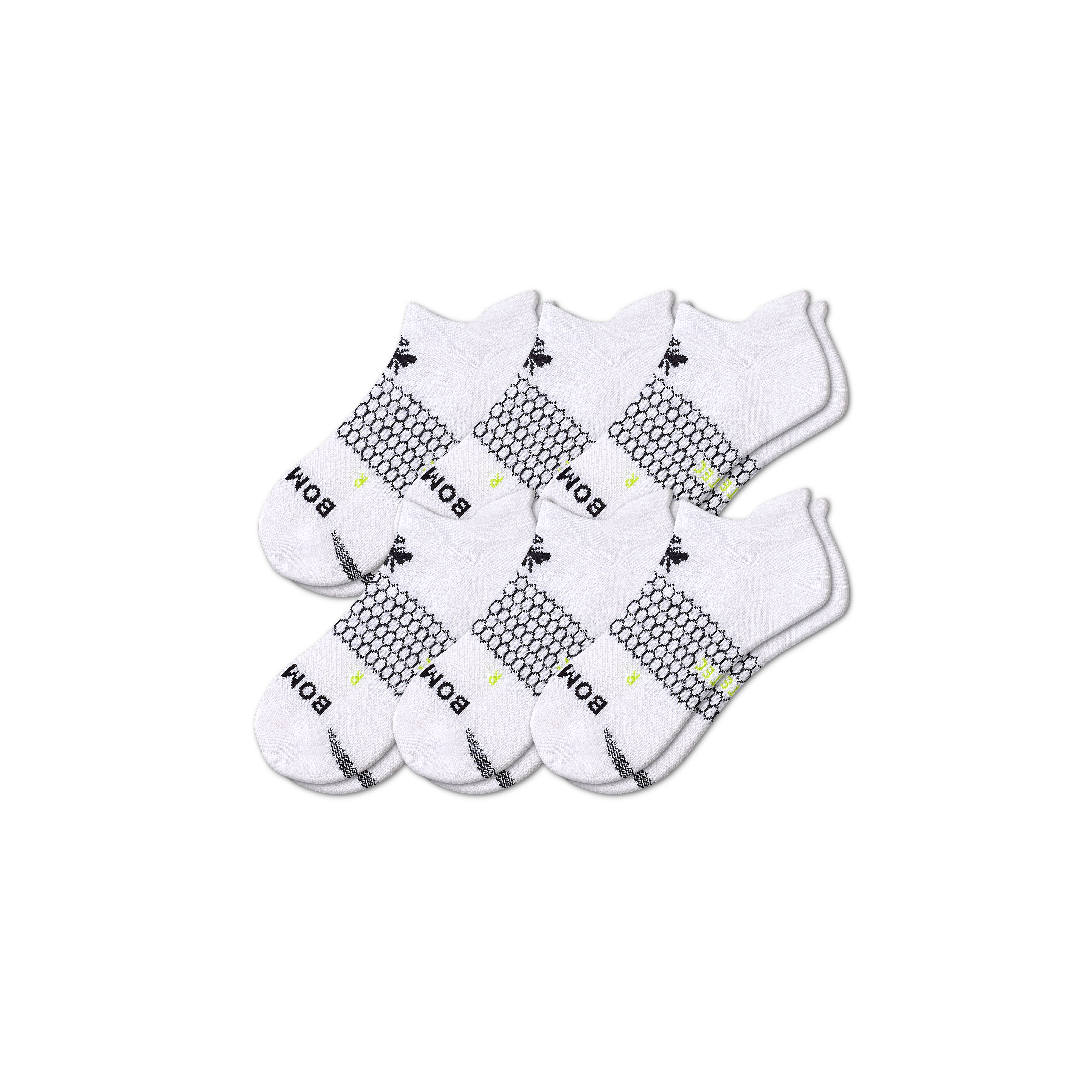 Bombas All-purpose Performance Ankle Sock 6-pack In White