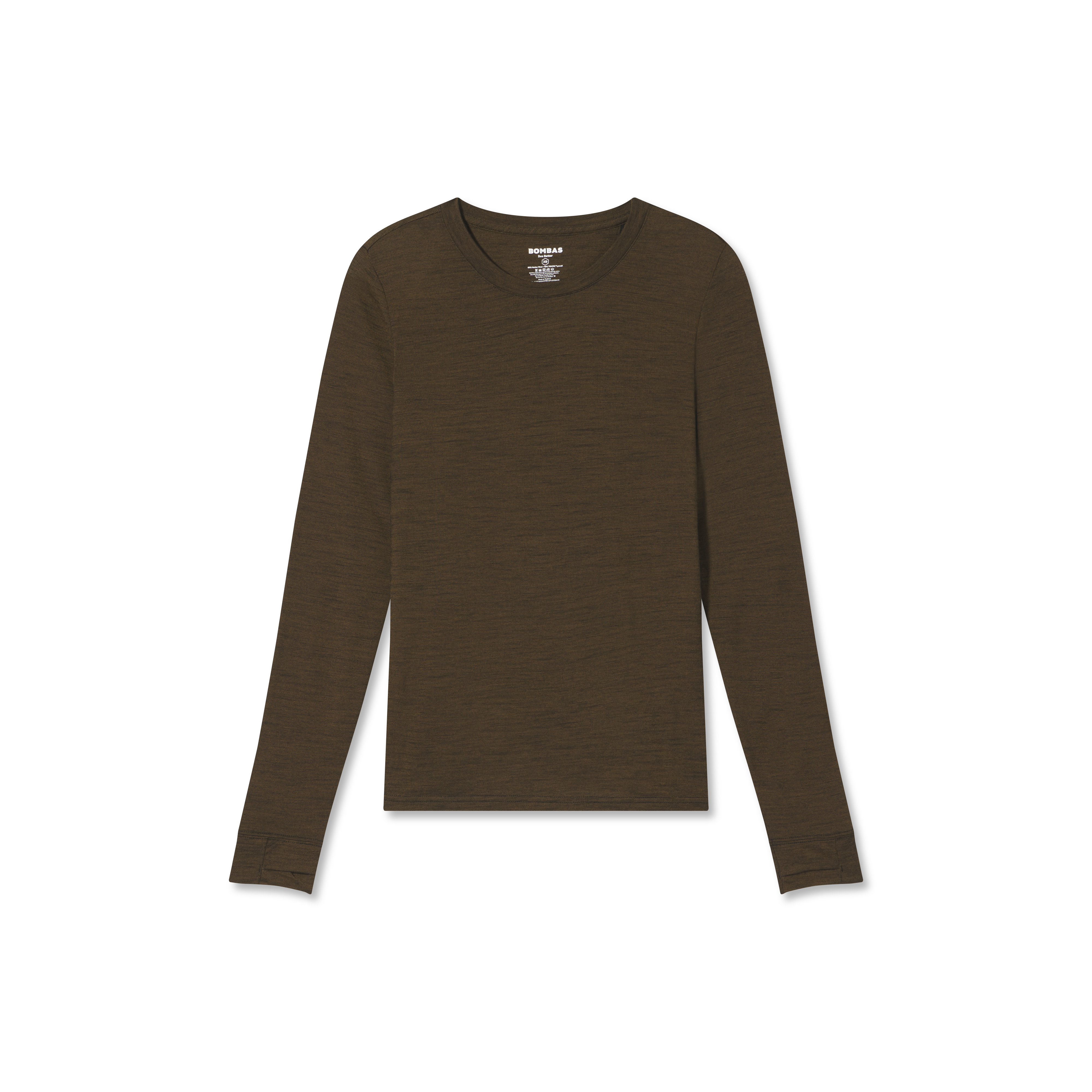 【ONC MERINO】LONG SLEEVE TEE/BROWN Merino wool long sleeve T-shirt / BROWN / ONC MERINO
