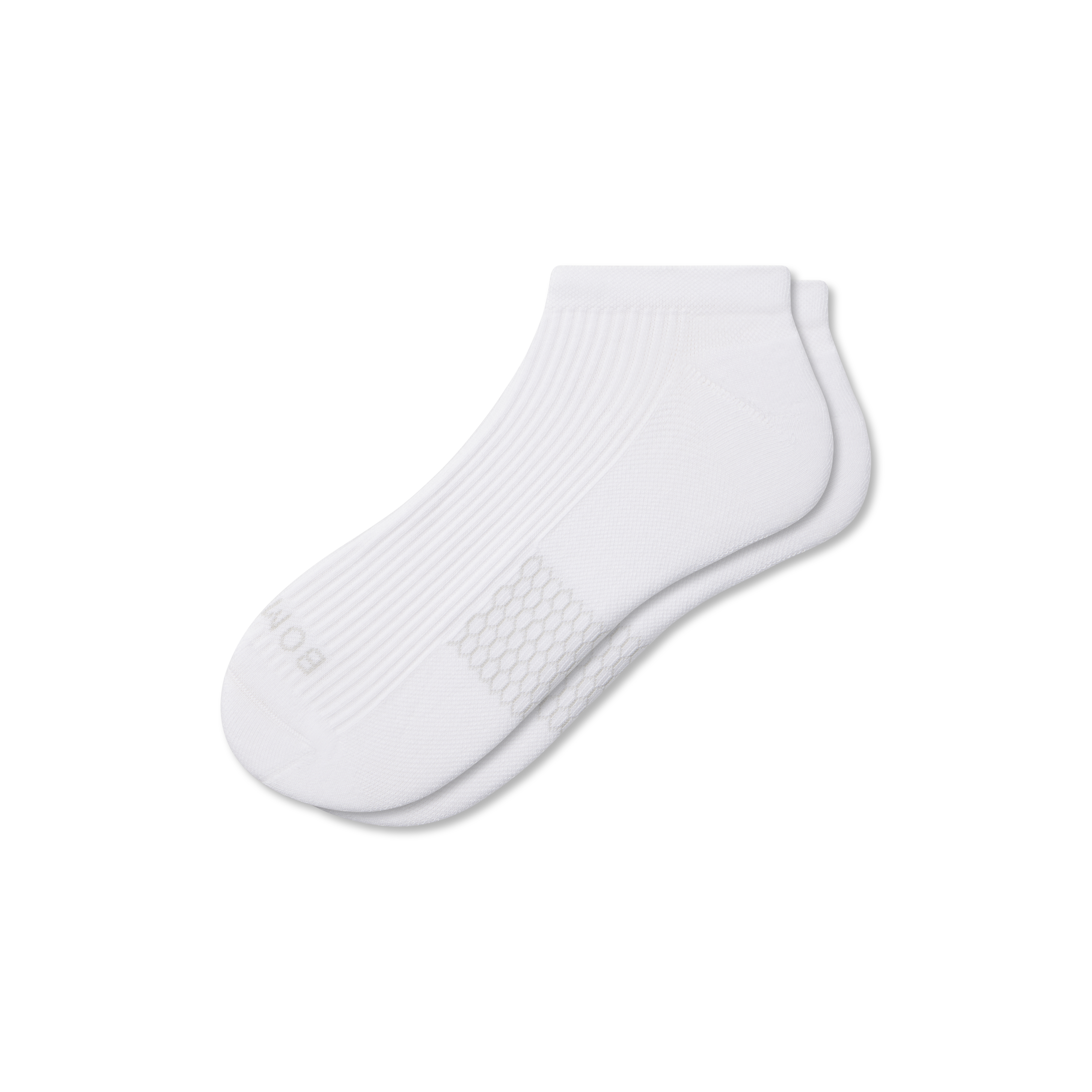 Bombas Modern Rib Ankle Socks In Bright White