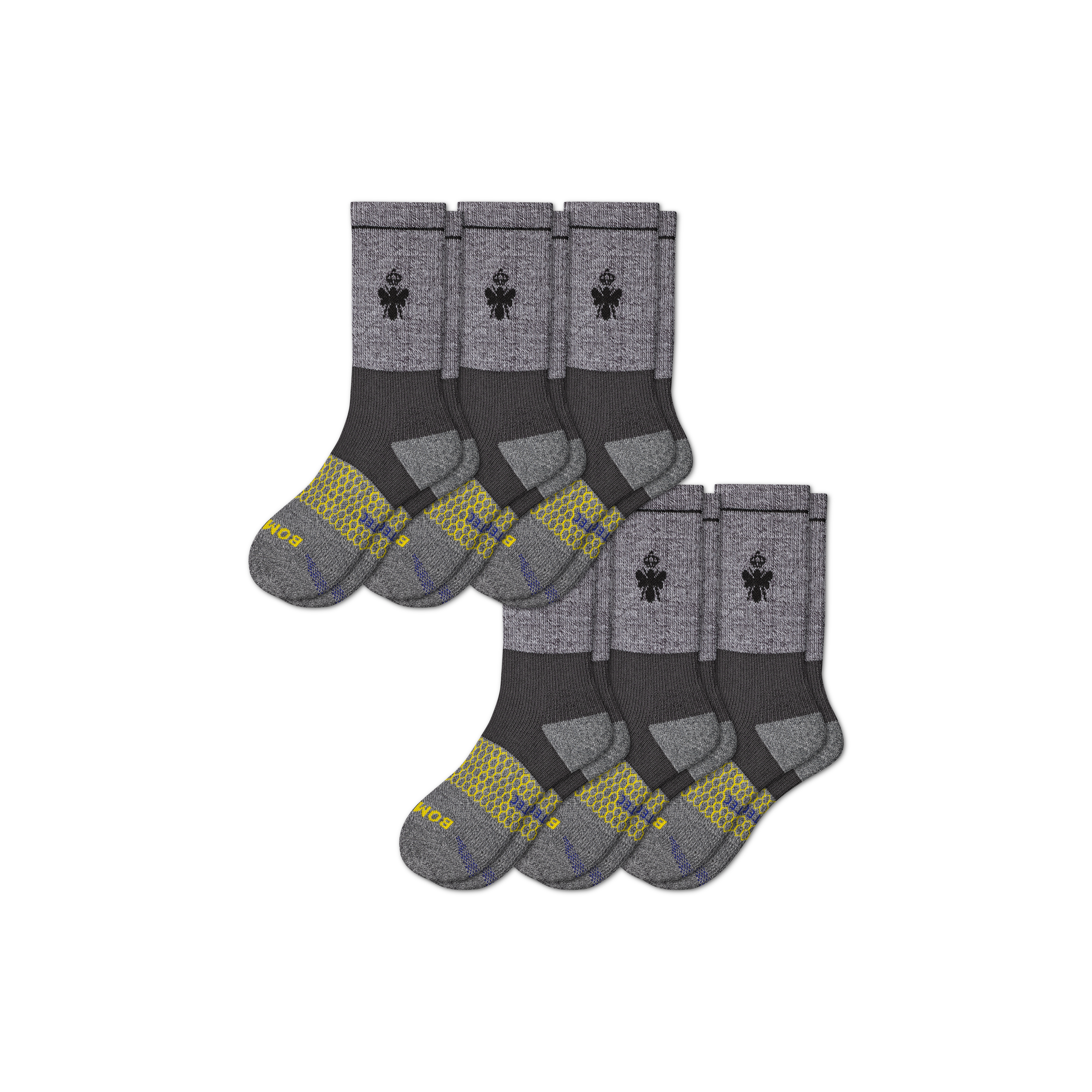 Shop Bombas Targeted Compression Performance Calf Sock 6-pack In Charcoal
