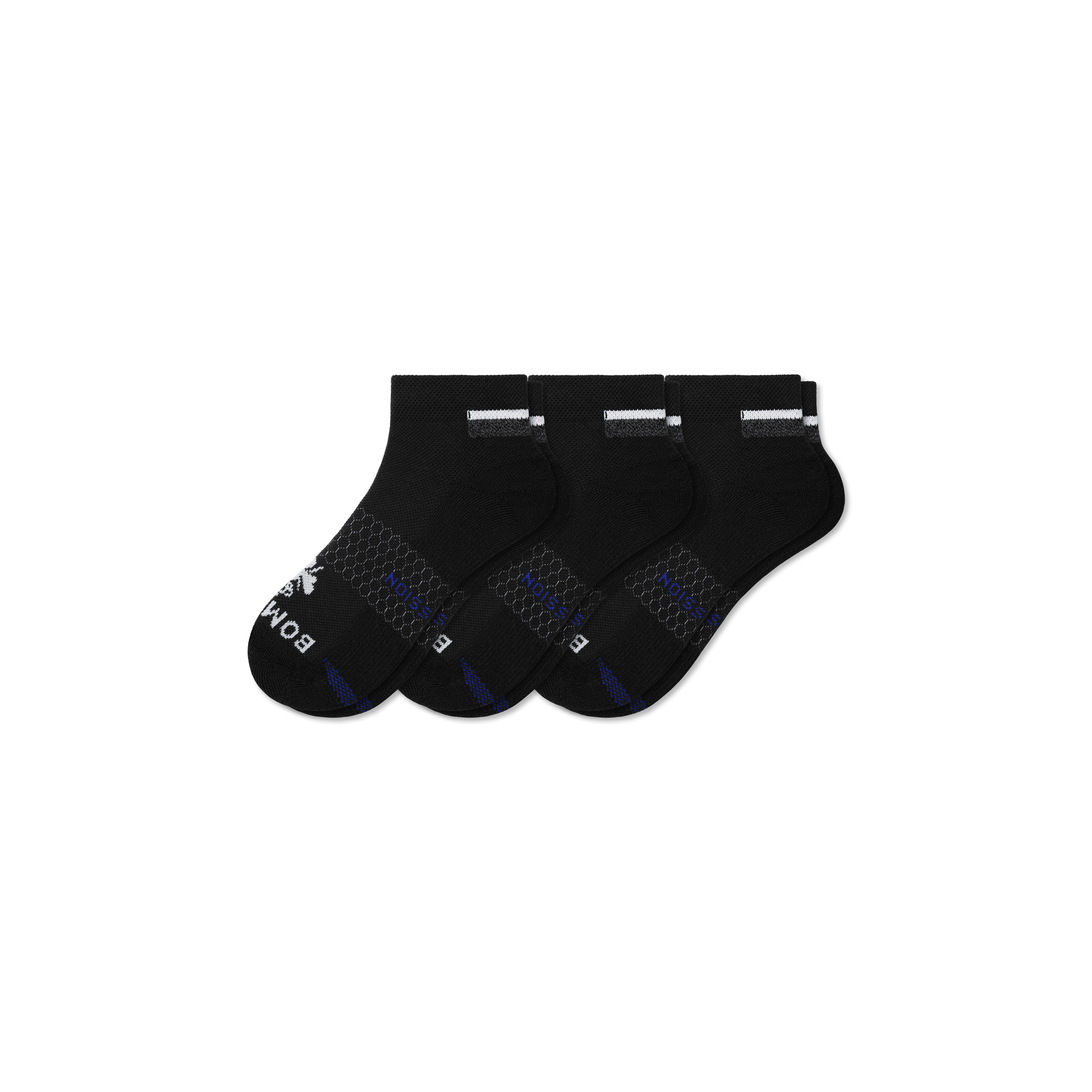 Shop Bombas Performance Compression Ankle Socks 3-pack In Black
