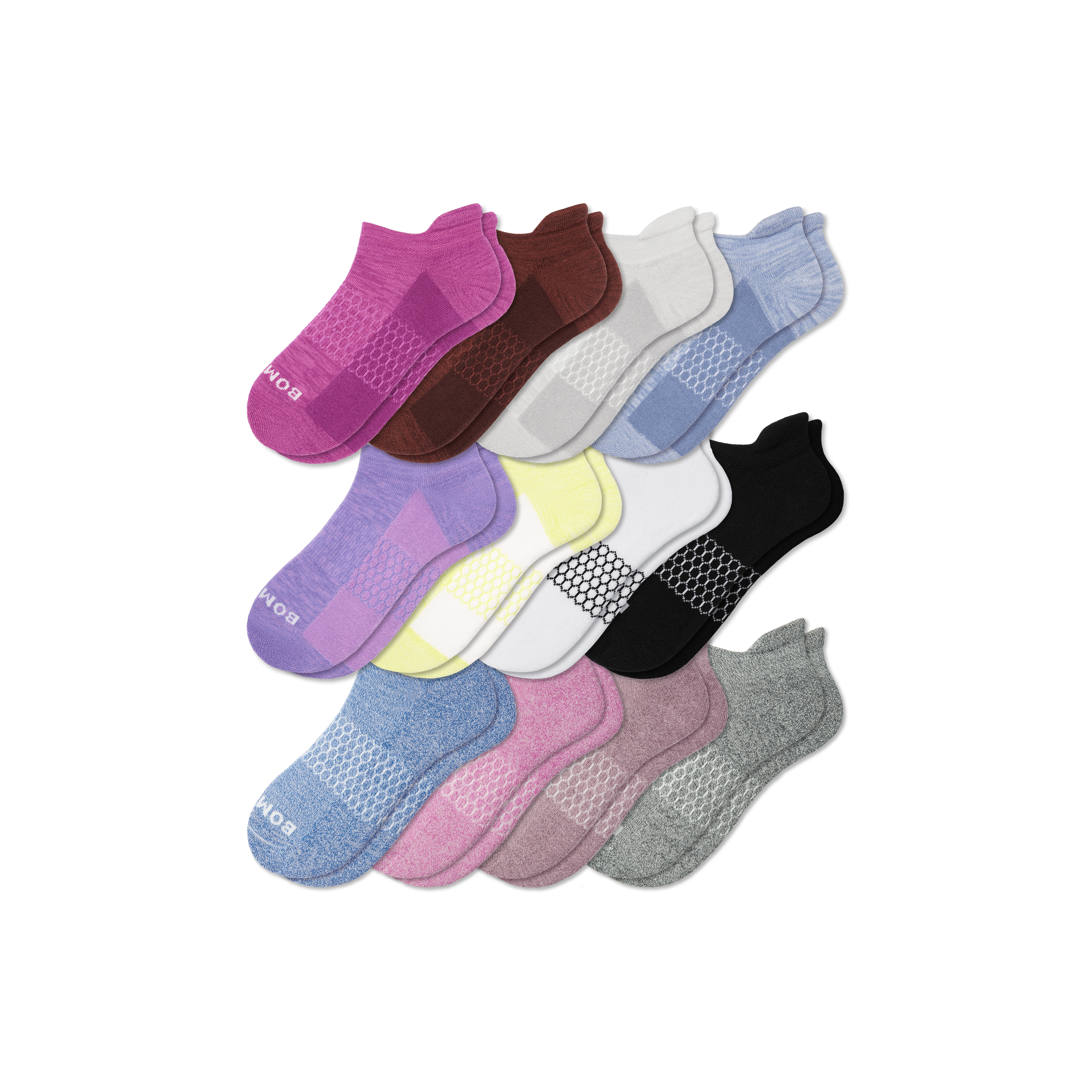 Bombas Ankle Sock 12-pack In Pink