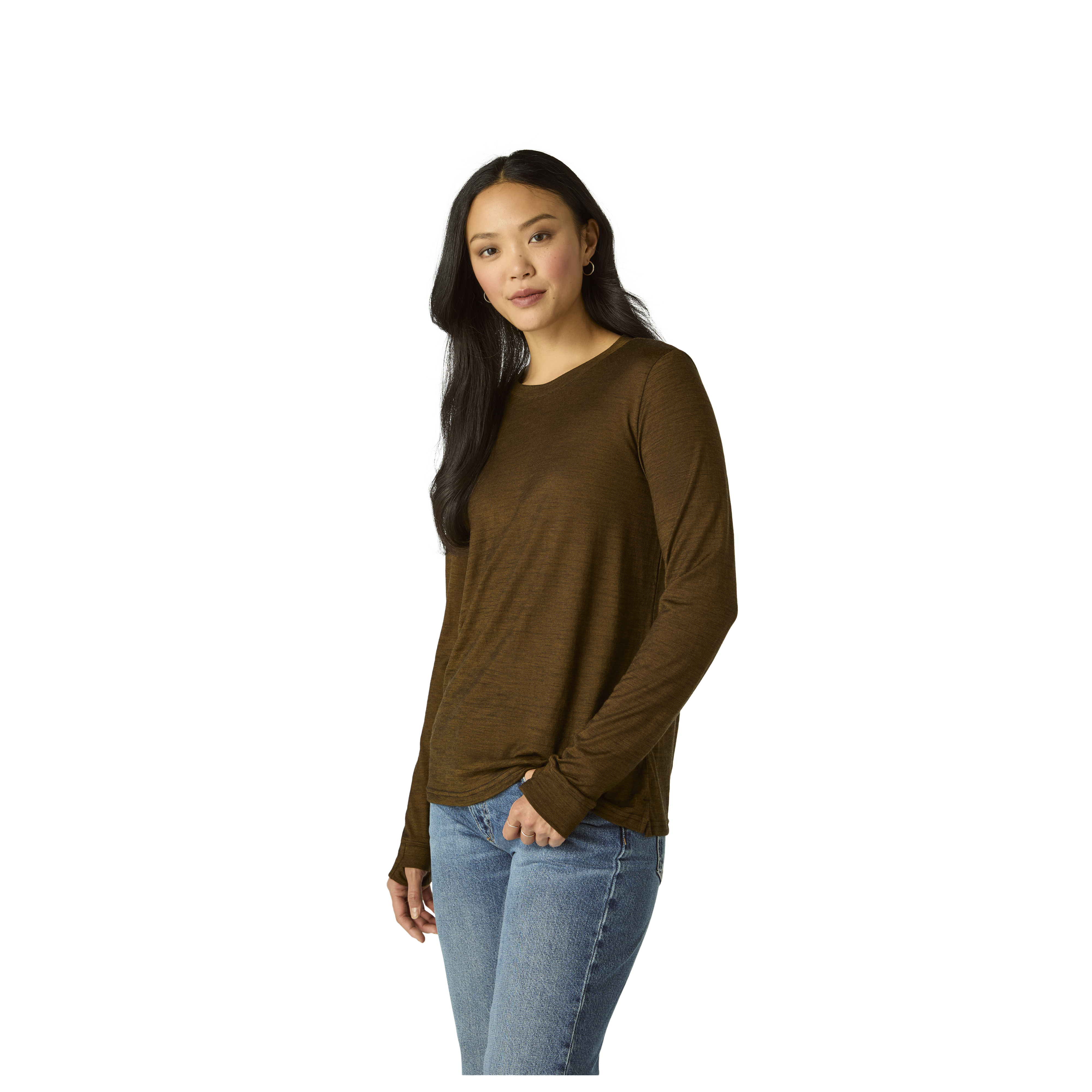 【ONC MERINO】LONG SLEEVE TEE/BROWN メリノウール ロングスリーブ Tシャツ / BROWN / ONC MERINO
