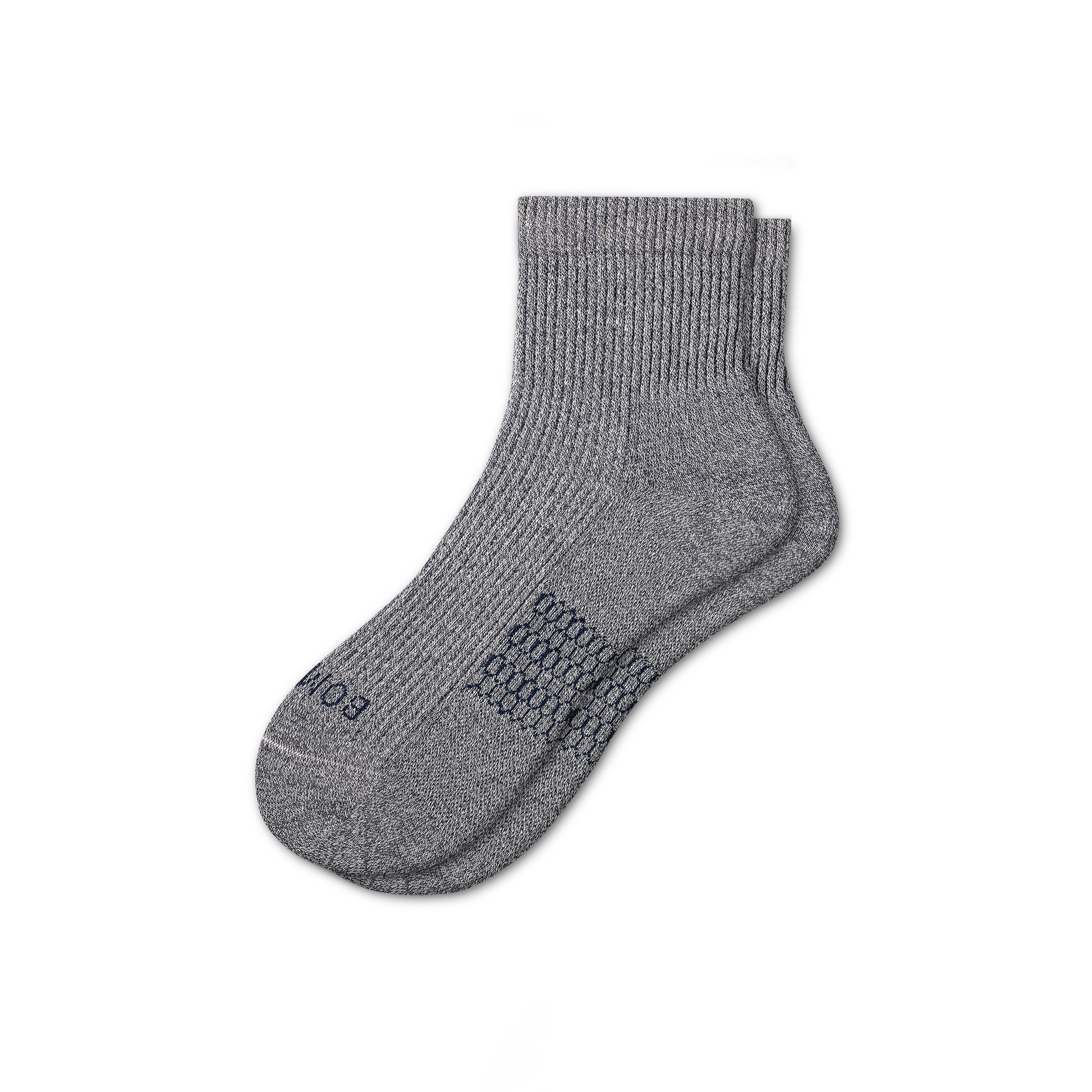 Bombas Modern Rib Quarter Socks In Black