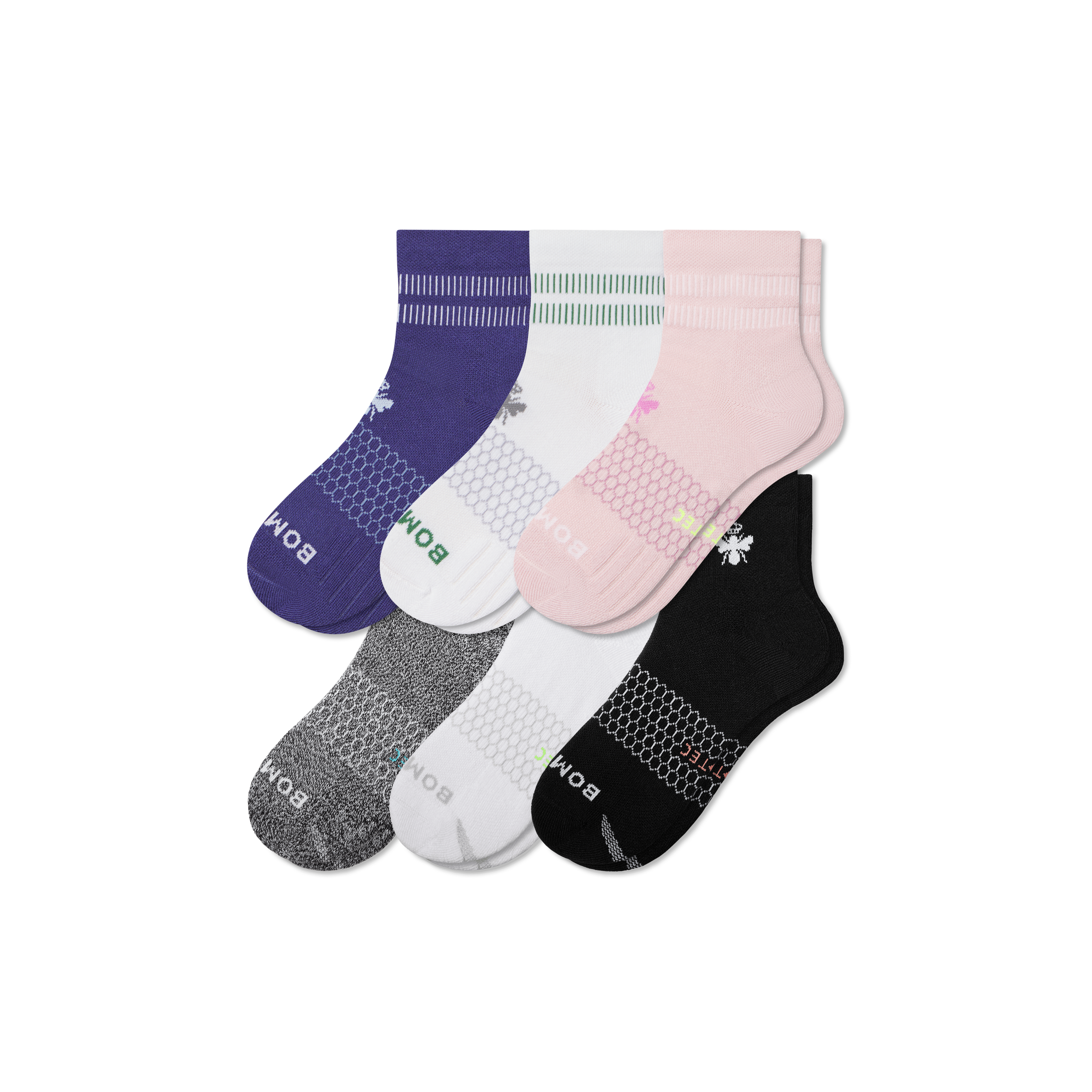 Bombas All-purpose Performance Quarter Sock 6-pack