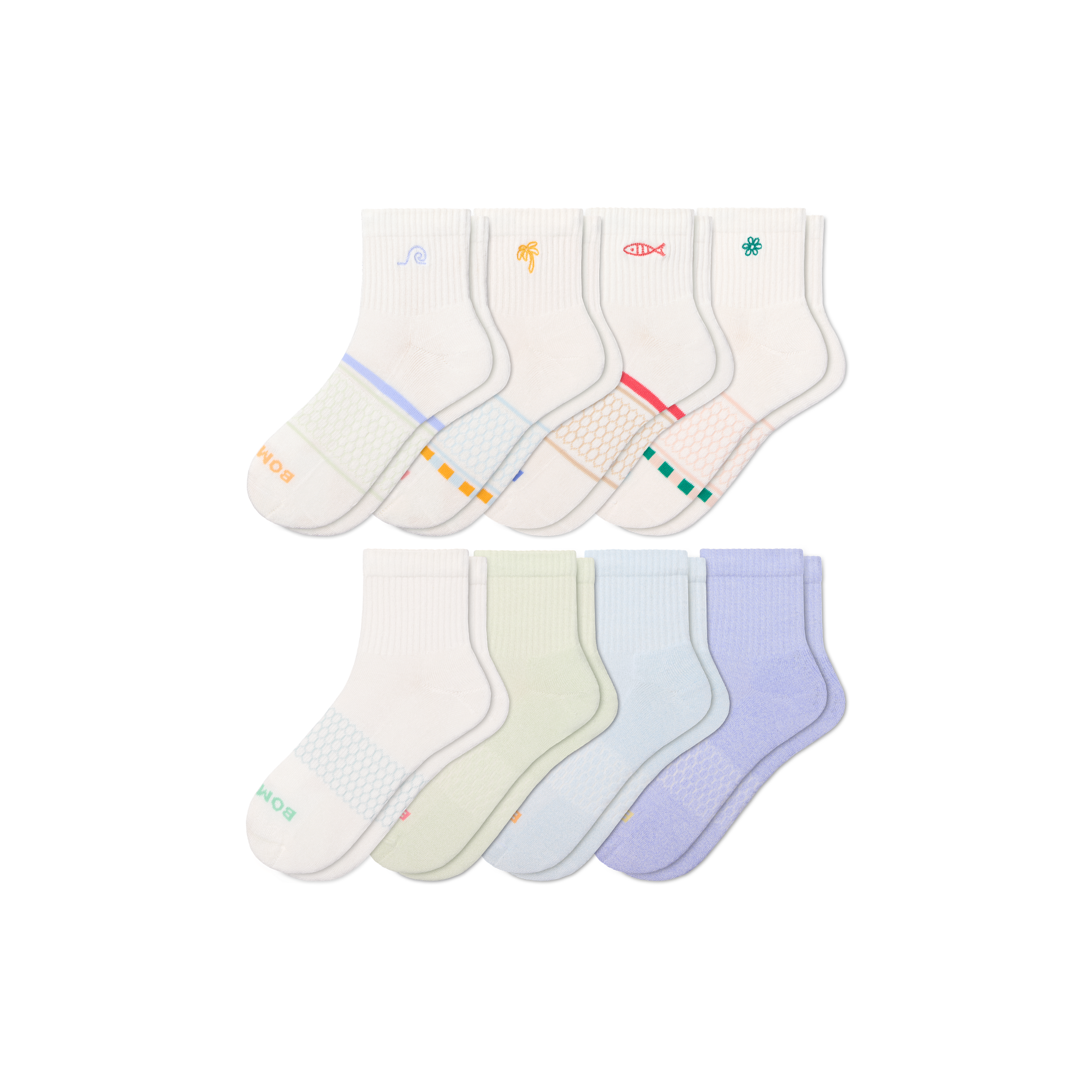 Bombas Quarter Sock 8-pack