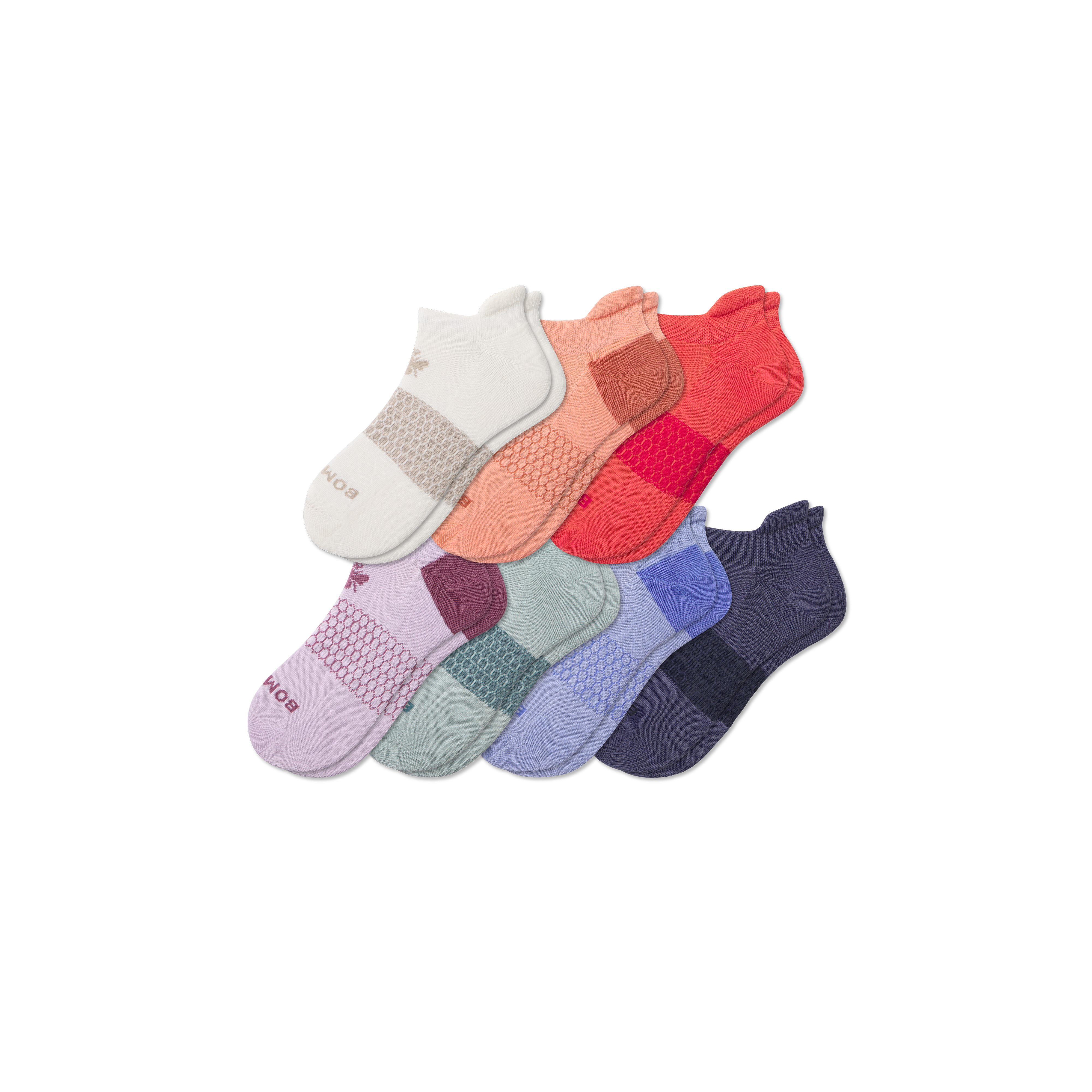 Bombas Week Of Ankle Sock 7-pack In Dawn Lavender Mix