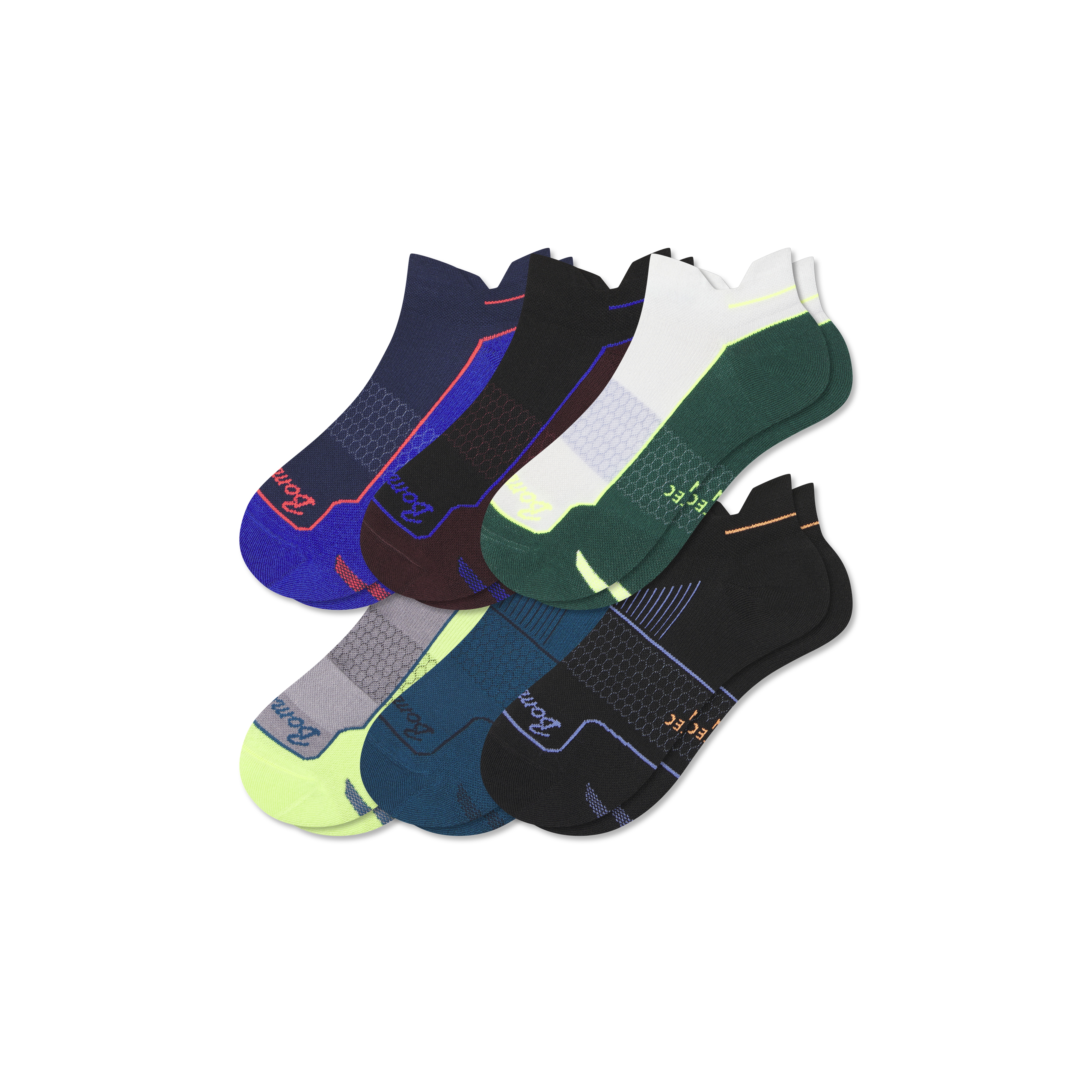 Bombas Running Ankle Sock 6-pack