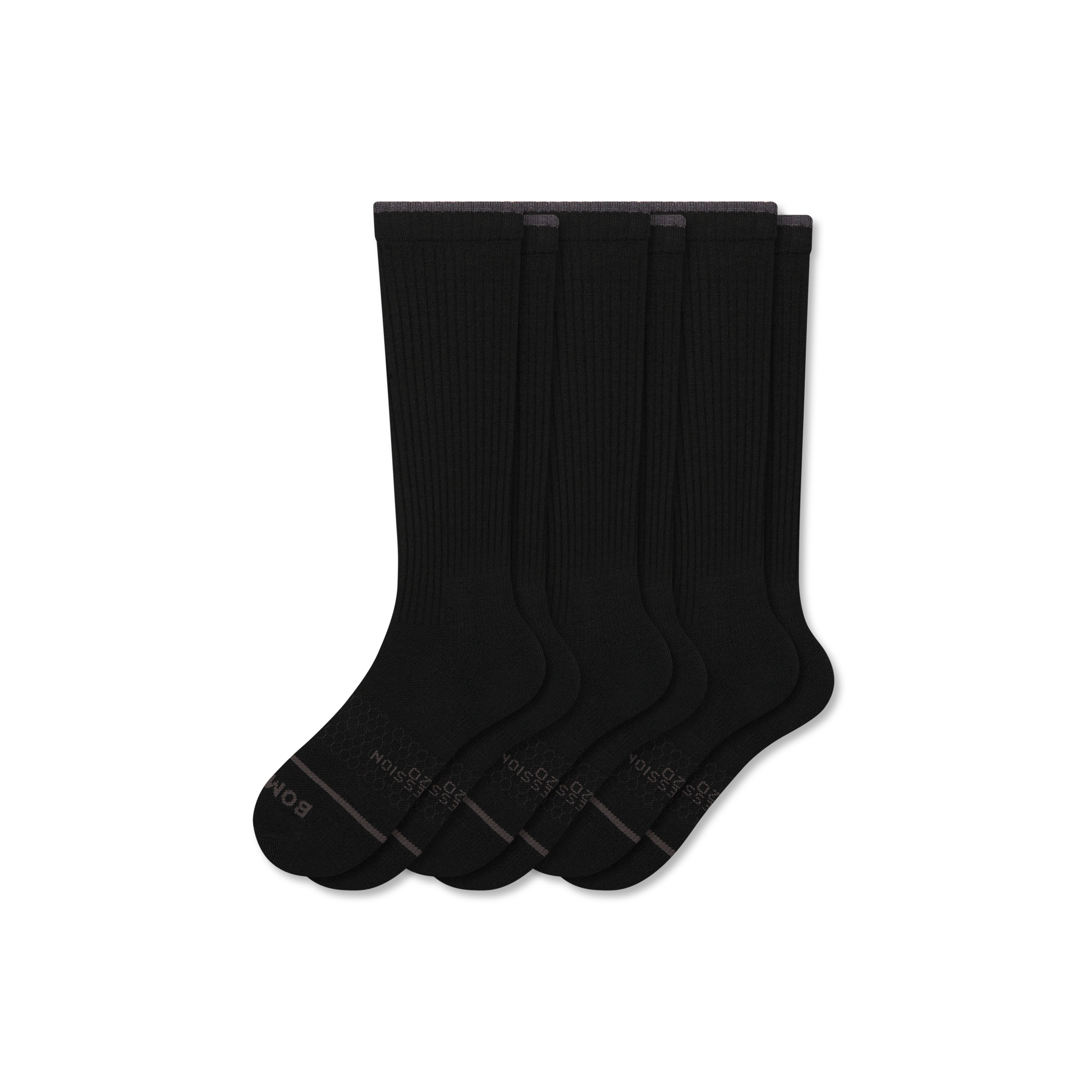 Bombas Merino Wool Blend Everyday Compression Socks 3-pack (15-20mmhg) In Black