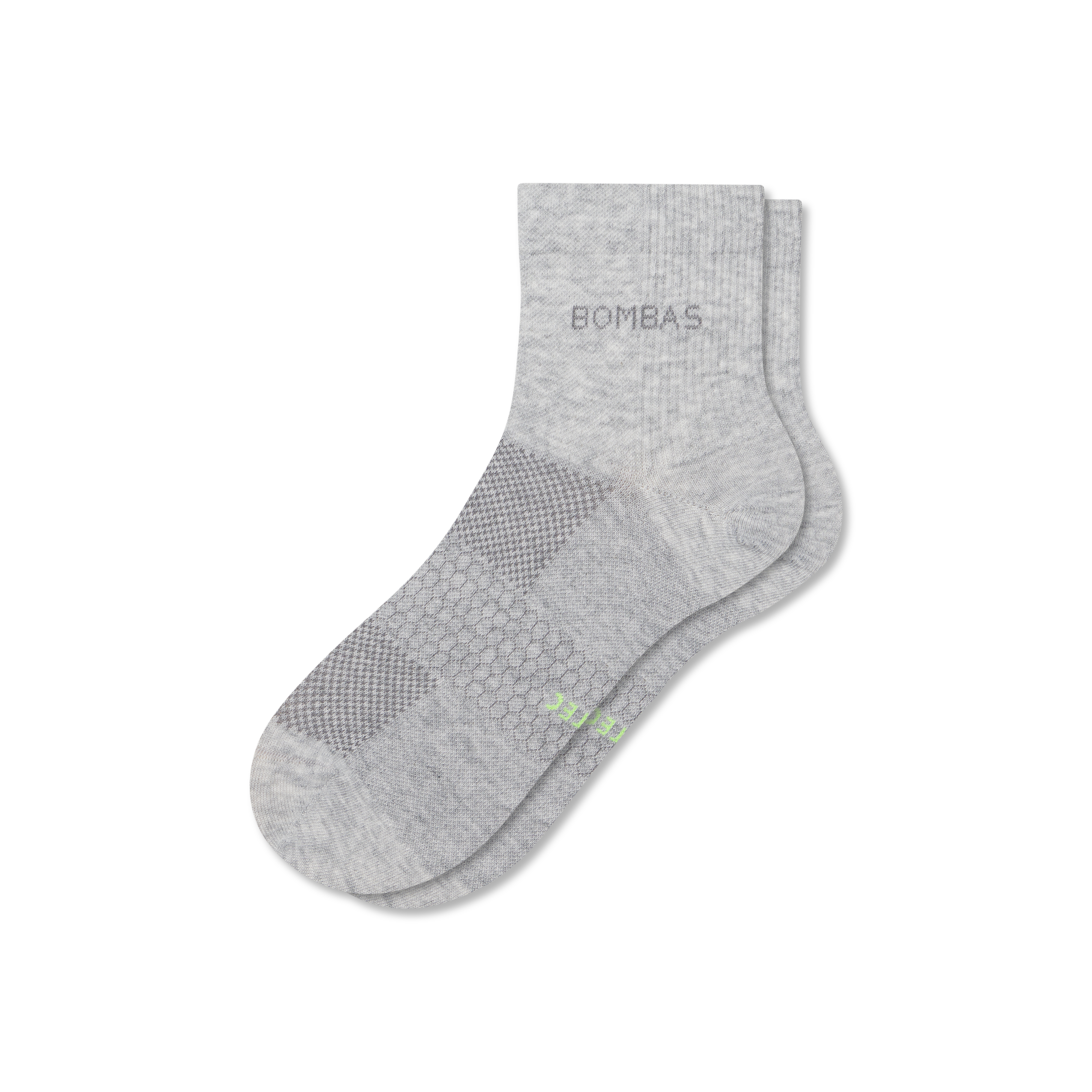 Bombas Lightweight Athletic Quarter Socks In Gray