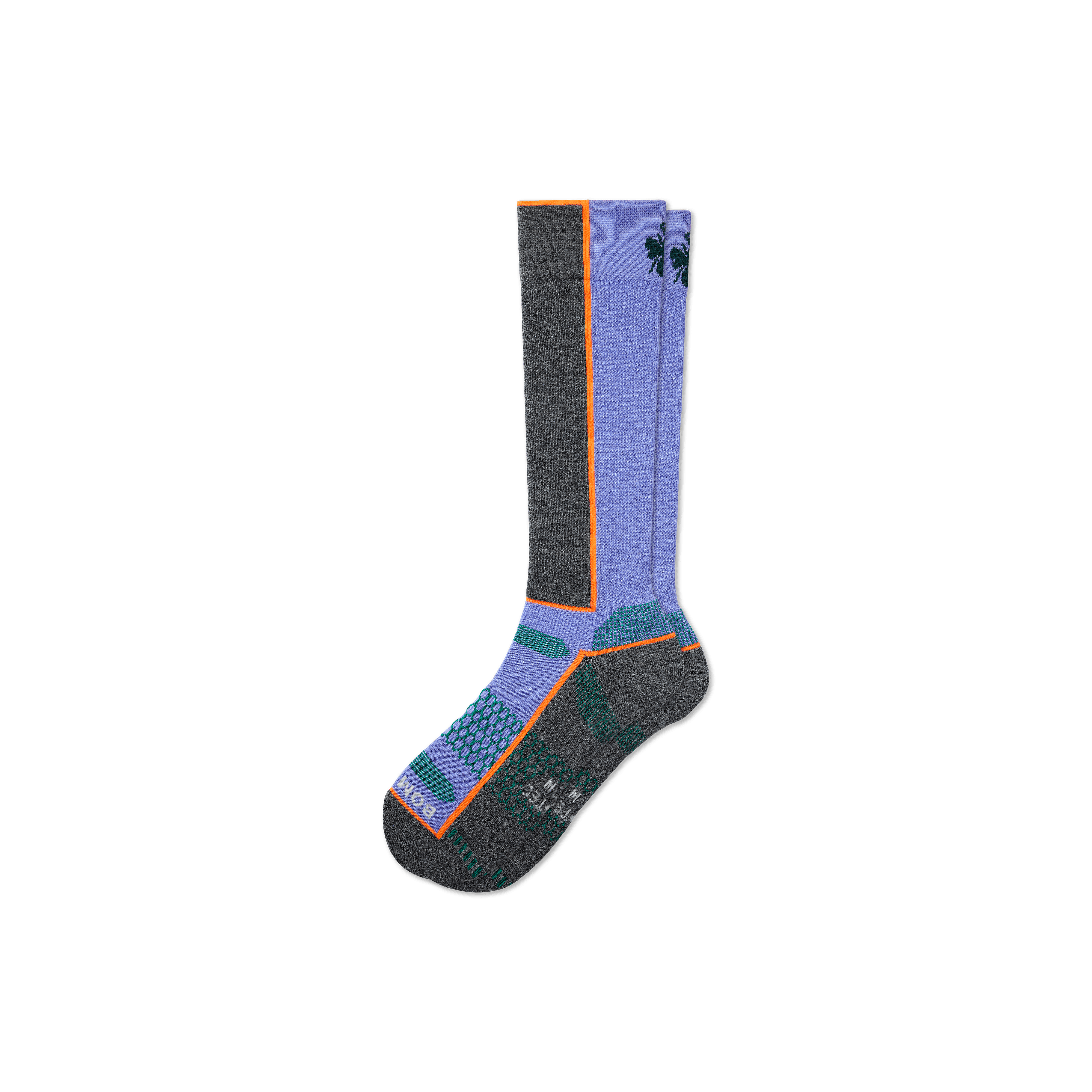 Bombas Mid-cushion Merino Wool Blend Ski & Snowboard Socks In Blue Iris