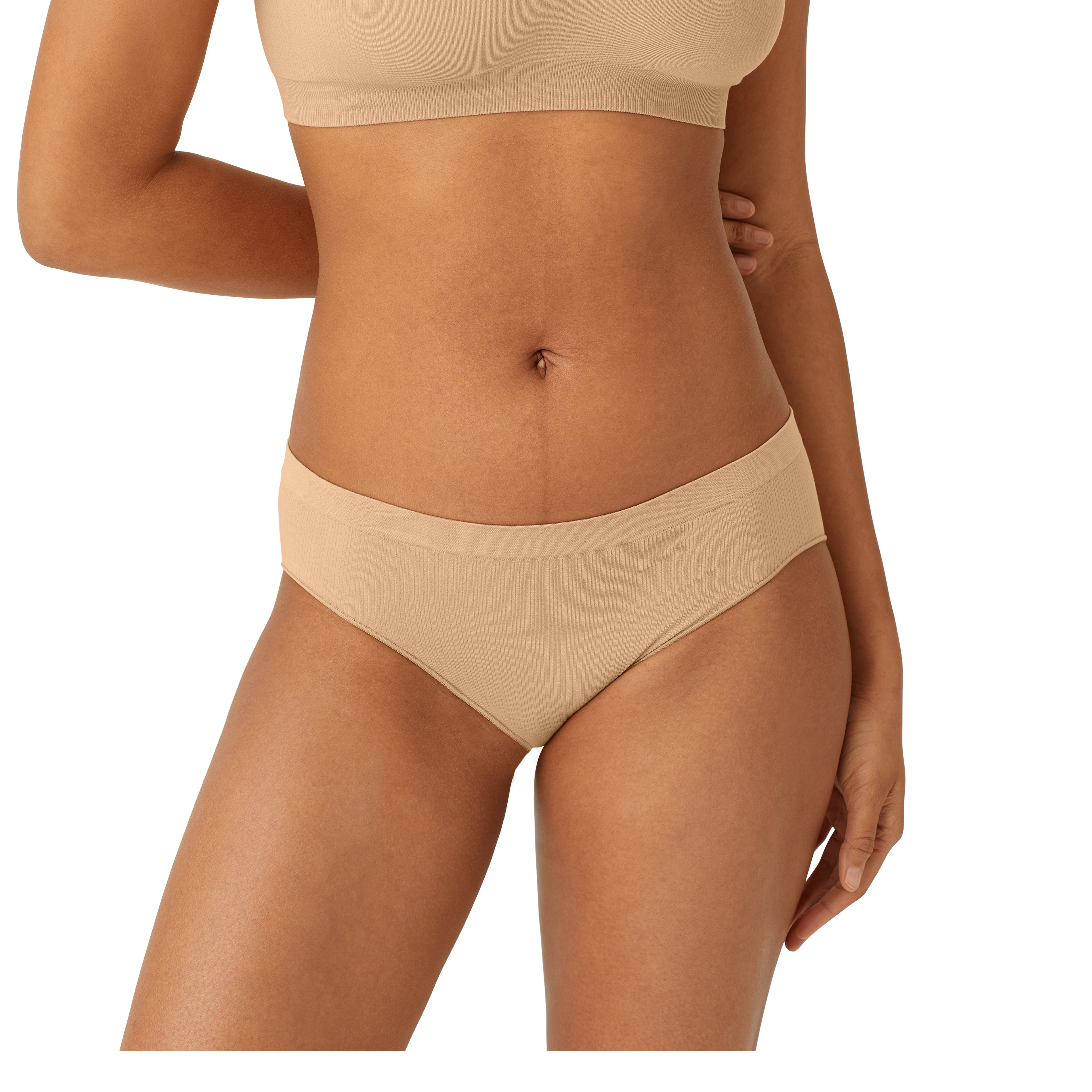 Dip Seamless Ribbed Hipster Underwear - Mauve, S - Smith's Food