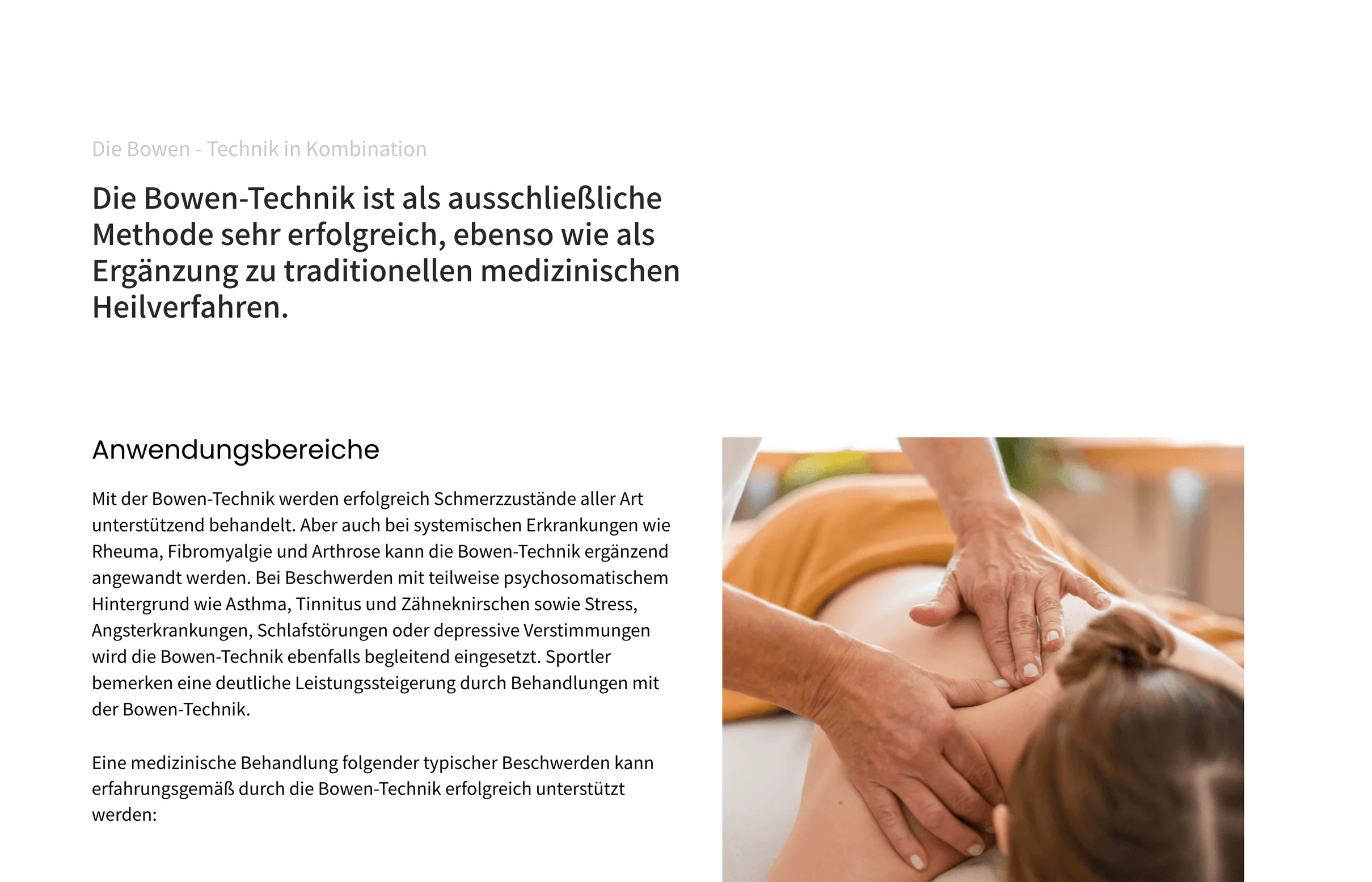 Gesundheitspraxis Stocker - Bowen Technik