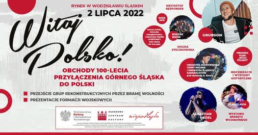 Gwiazdy przyjadą do Wodzisławia na uroczystości 100-lecia powrotu Górnego Śląska do Polski