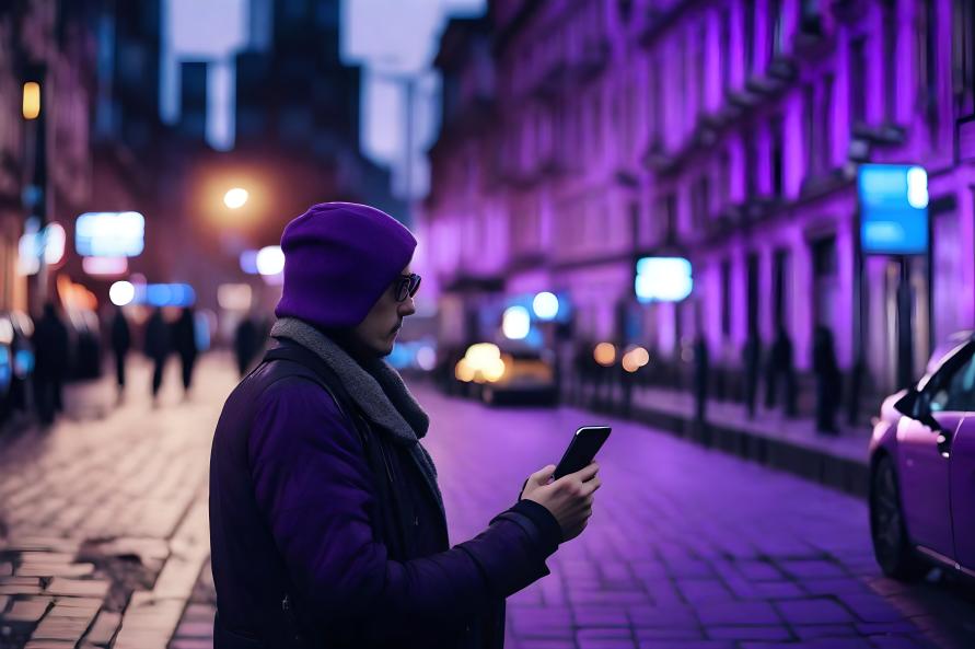 Hombre con un teléfono móvil