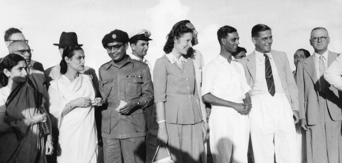 SAS första flygning till Calcutta, Indien, December 1949.