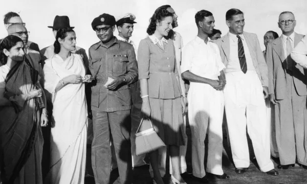 SAS åbningsflyvning til Calcutta, Indien, til Bangkok DMK, december 1949.