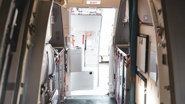 Open aircraft door