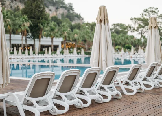 Poolside at Hotel Riu Palace Meloneras.