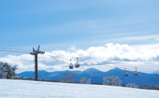 A ski lift in Japan