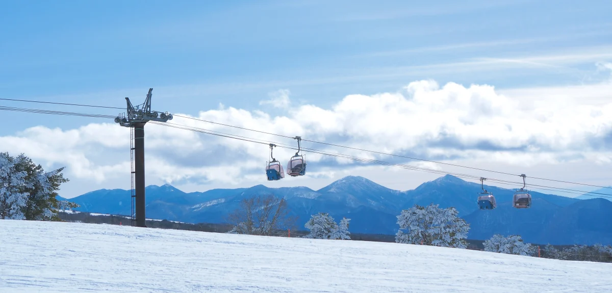 A ski lift in Japan