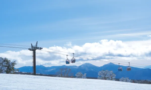 A ski lift in Japan