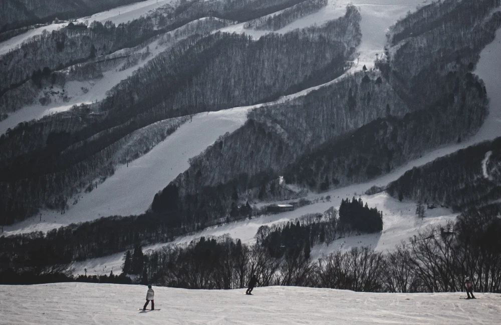 Ski slopes in Hakuba, Japan