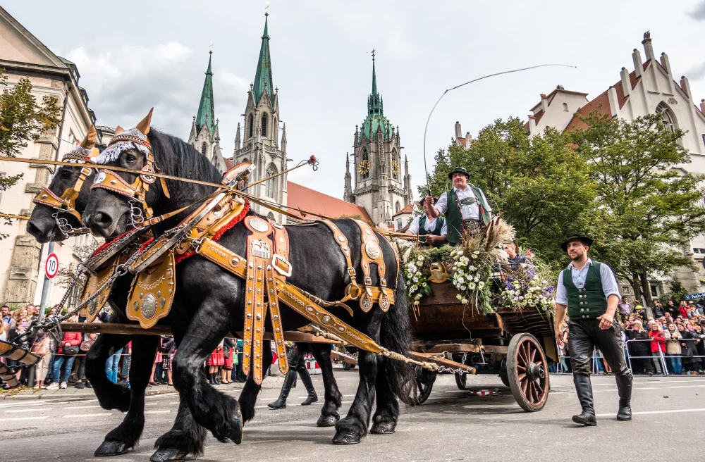 The opening parade of Oktoberfest