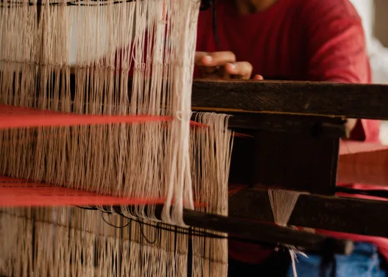 Traditional Sant Feliu weaving in Mallorca