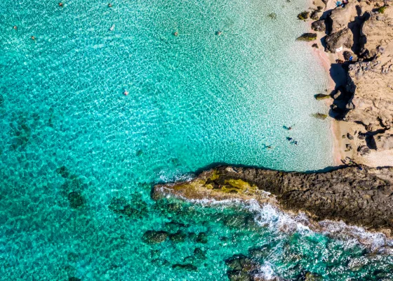 Kristallklart vatten på Falasarna beach