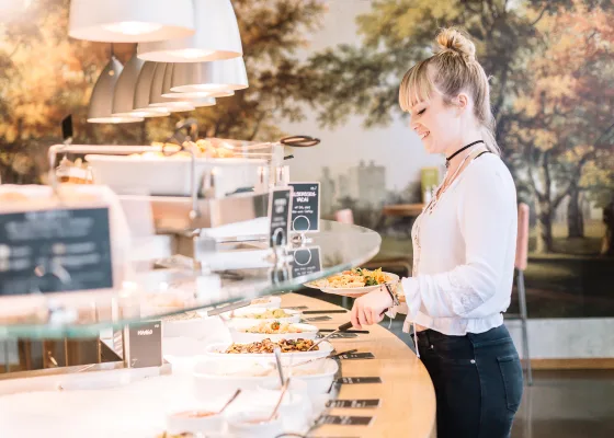 Veganska restaurangen Tibits i Zürich.