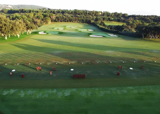 Puttinggreenen på Real Club Valderrama i Cádiz.