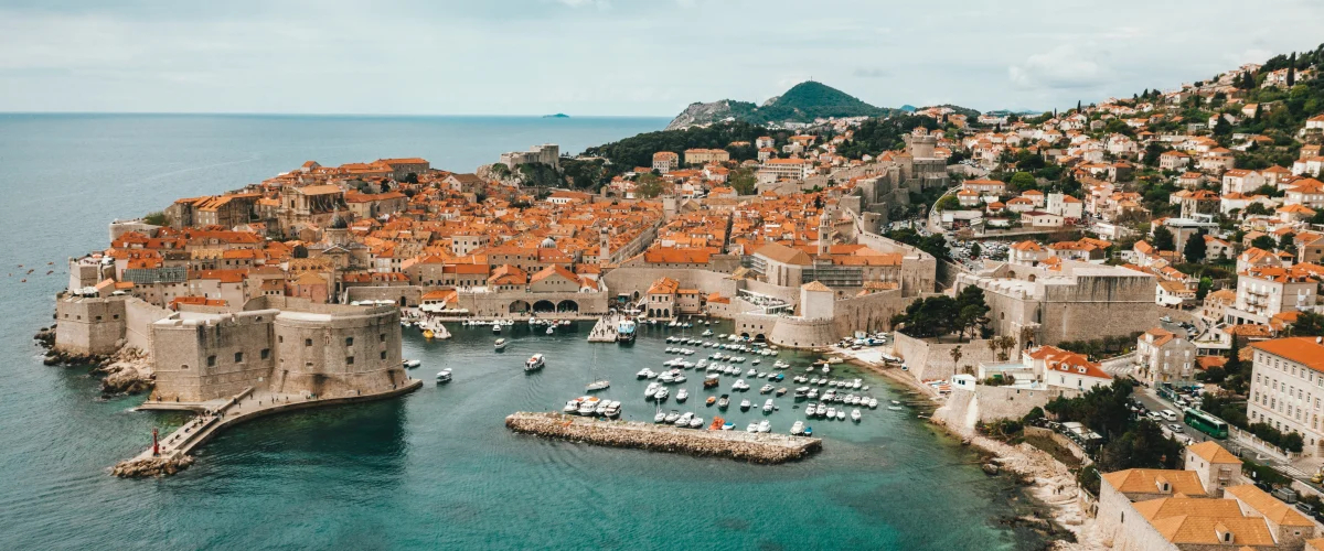 Vy över Dubrovnik stad