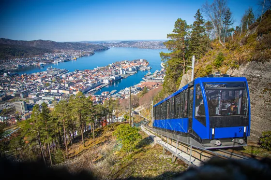 Floibanen with a spectacular view in Bergen