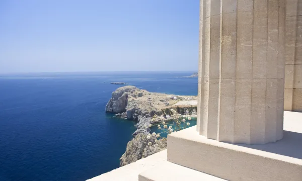 Crystal clear water of the coast of Rhodes.