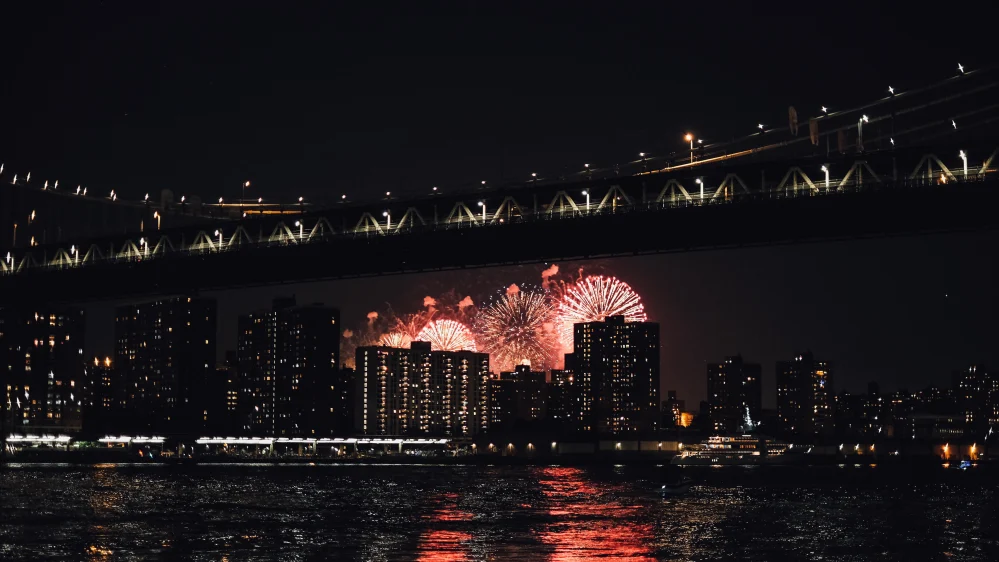 Fireworks over Manhattan
