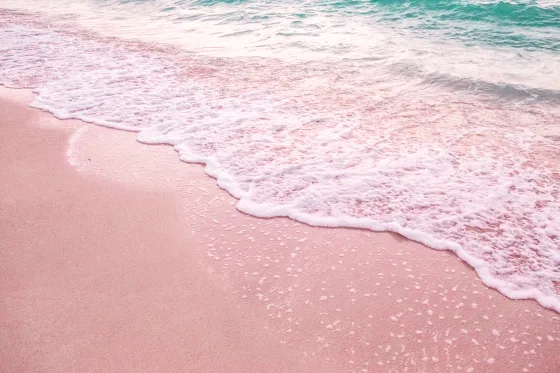 Rosafärgad sand på Elafonissi Beach
