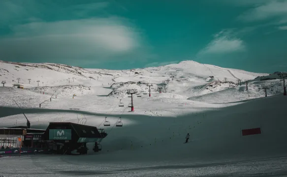Ski lift in the Sierra Nevada