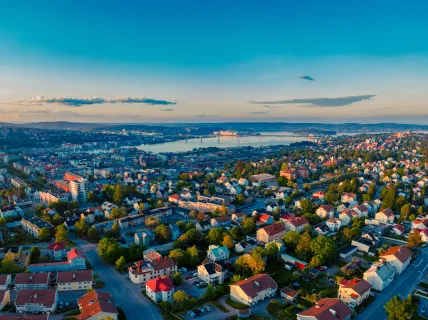 Utsikt över staden Sundsvall