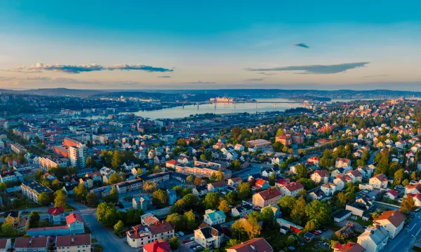 Utsikt över staden Sundsvall