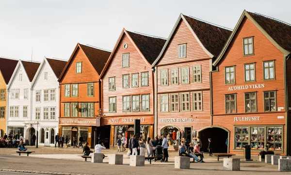 Picturesque houses in Bergen