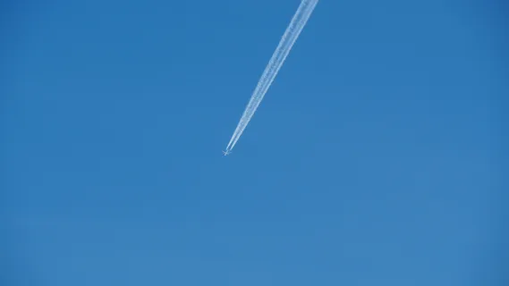 Plane trails in the sky